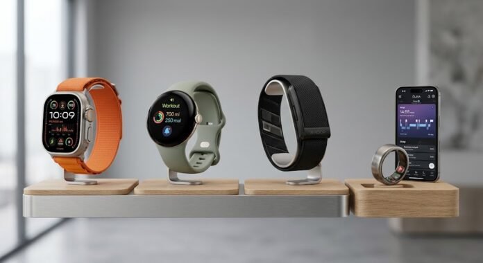 332147f7-ac22-4563-b6ab-3b831be6 Koleksi wearable tech 2026, menunjukkan evolusi gadget yang semakin terintegrasi dengan kehidupan sehari-hari