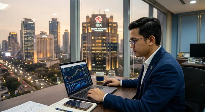 41a4846d-68ce-4fc1-821d-643dd669 Seorang investor muda menganalisis pergerakan saham di tengah volatilitas IHSG 2026, menggambarkan semangat generasi baru dalam memasuki pasar modal Indonesia.