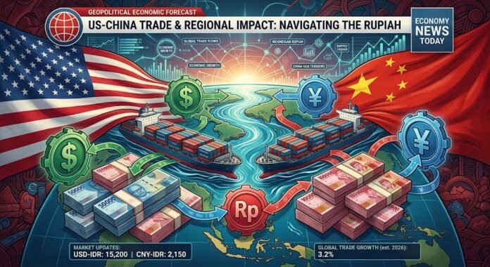 5e24d89b-4aec-4781-aea6-40e24a06 Ketegangan perdagangan AS-China 2026 memengaruhi arus ekspor global dan stabilitas nilai tukar rupiah, menjadi fokus analisis ekonomi makro