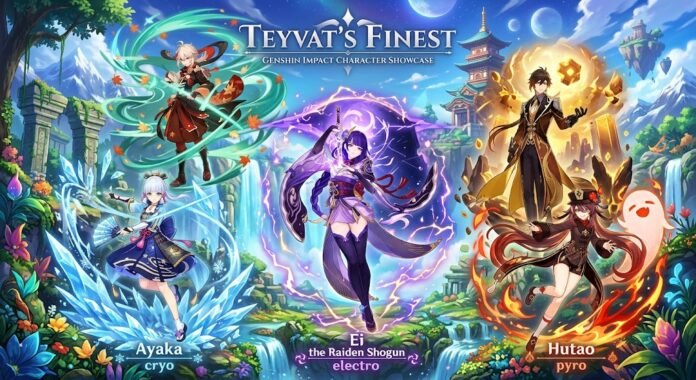 Karakter Genshin Impact dengan efek elemental yang memukau, mencerminkan kualitas visual game yang terus berkembang di 2026.