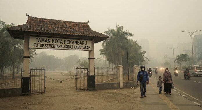 71588892-8e1f-48ef-87db-ea196e14 Kabut asap Pekanbaru memburuk, DLHK tutup RTH dan taman kota