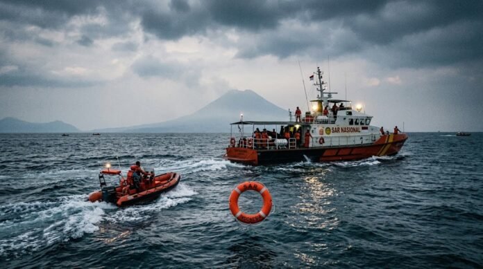 TNI AL temukan pelampung saat cari 5 jurnalis hilang di Selat Sunda