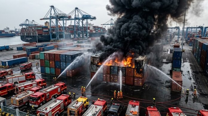 Kebakaran kontainer di NPCT1 Tanjung Priok, operasional mulai pulih