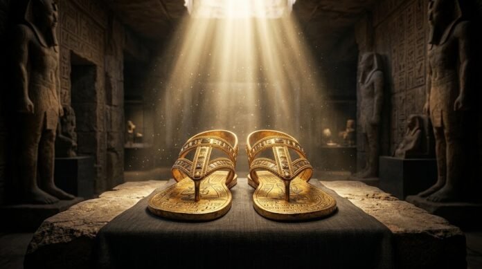 9e25a3e4-42cc-4de1-b45c-a3320440 Sandal emas Firaun Tutankhamun—alas kaki sederhana yang mengungkap jaringan perdagangan dan diplomasi Mesir kuno