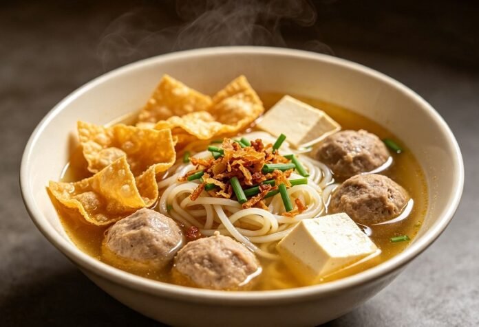 Malang Meatball Soup Photos (1) Semangkuk bakso Malang dengan isian lengkap, mulai dari pangsit goreng hingga tahu bakso