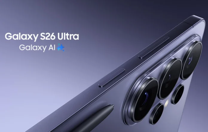Ilustrasi review Samsung Galaxy S26 Ultra dengan Privacy Display, kamera 200MP f/1.4, Snapdragon 8 Elite Gen 5, dan charging 60W