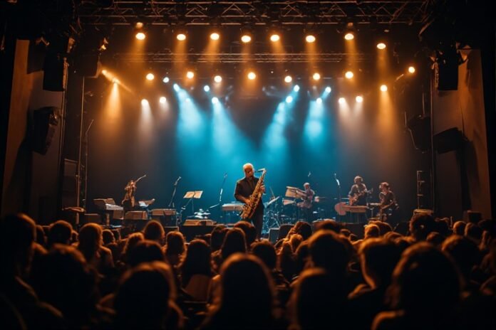 Penampilan musisi jazz di panggung Java Jazz, mencerminkan suasana sophisticated festival jazz terbesar di Asia pada 2026 Penampilan musisi jazz di panggung Java Jazz, mencerminkan suasana sophisticated festival jazz terbesar di Asia pada 2026