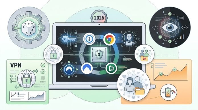 b0891533-c03e-4546-80ae-e911719b Ilustrasi review password manager terbaik 2026: 1Password, Dashlane, NordPass, Bitwarden dengan keamanan dan fitur