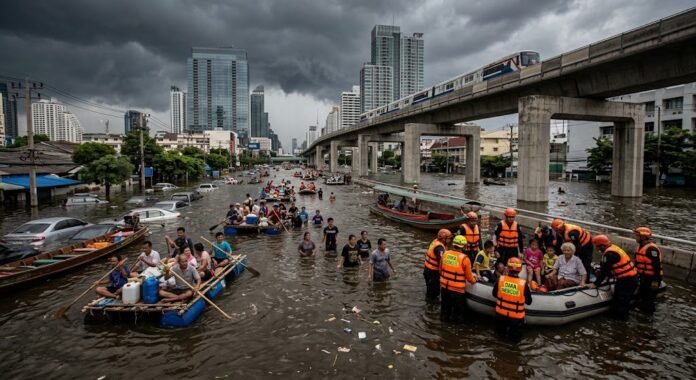 b09fabcc-8c88-4534-ab6a-25ef78a2 ilustrasi - Banjir besar landa Bangkok, seluruh kota dinyatakan zona bencana
