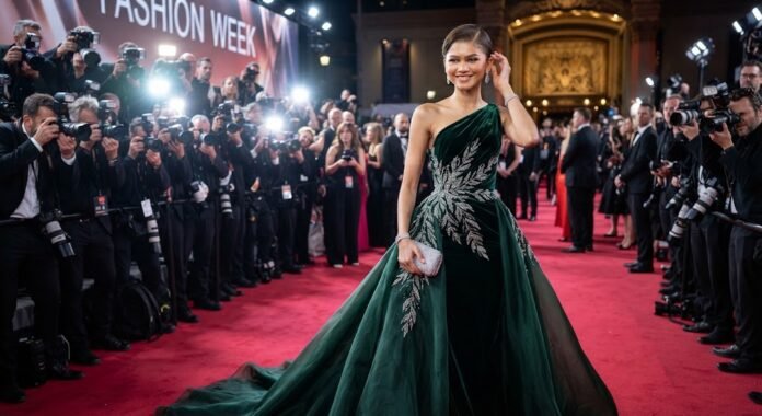 ba644e05-9ae2-4f92-9089-9a548991 Selebriti di red carpet dengan gaun haute couture, mencerminkan standar fashion tinggi yang menjadi inspirasi tren 2026.