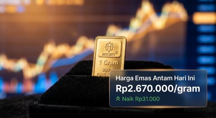 bcaf1149-c660-4be5-88a7-eebb5a5b Harga emas Antam naik Rp31.000 jadi Rp2.670.000 per gram
