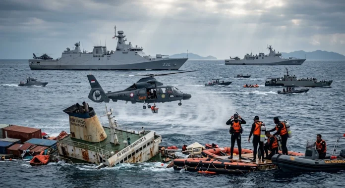 Hari ke-12 pencarian KM Virgo Transport 8, 2 KRI dan helikopter Panther dikerahkan