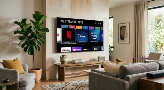e9b86078-4bd3-4445-a51f-94162bfa Tampilan aplikasi streaming populer di smart TV, mencerminkan persaingan ketat antar platform untuk merebut hati penonton 2026.