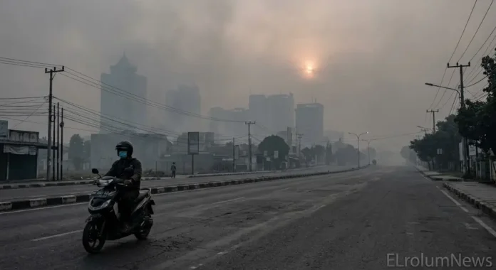 Kabut asap di Riau makin parah, kualitas udara Pekanbaru tidak sehat dan jarak pandang 2 kilometer