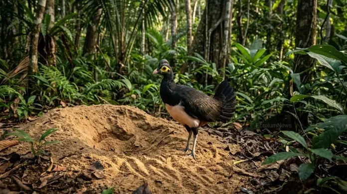 Maleo Sulawesi (Macrocephalon maleo), burung endemik yang memiliki strategi berkembang biak unik dengan memanfaatkan panas lingkungan untuk menetaskan telurnya.